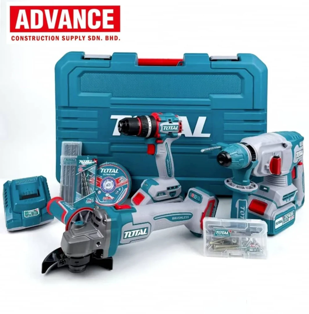 Total TOSLI241198 Cordless 3-Piece Combo Kit – Rechargeable Power Tools Set for Home & Professional Use - Image 3