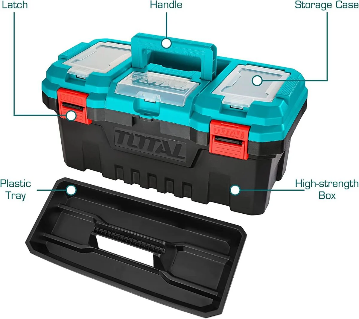 Total TPBX0141 14" Empty Plastic Tool Box - Image 2