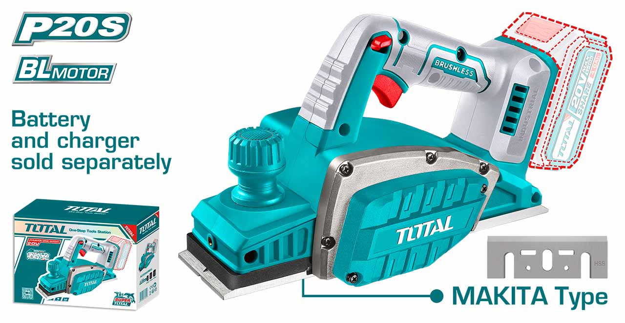 TOTAL TRLI20401 20v Cordless Planer