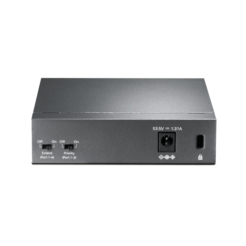 Tp-Link 5-Port 10/100Mbps Desktop Switch with 4-Port PoE+ (TL-SF1005P V2) - 4 PoE+ Ports @67W, Desktop, Plug & Play, Sturdy Metal with Shielded Ports, fanles, Extend & Priority Mode - Image 3