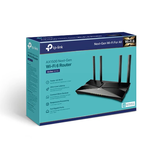 TP-Link Archer AX10 AX1500 Dual Band WiFi 6 Router - Image 4