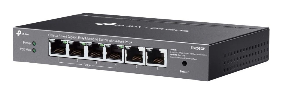 TP-Link TL-ES206GP Omada 6-Port Gigabit Easy Managed Switch – 4-Port PoE+ (65W), VLAN, QoS - Image 3