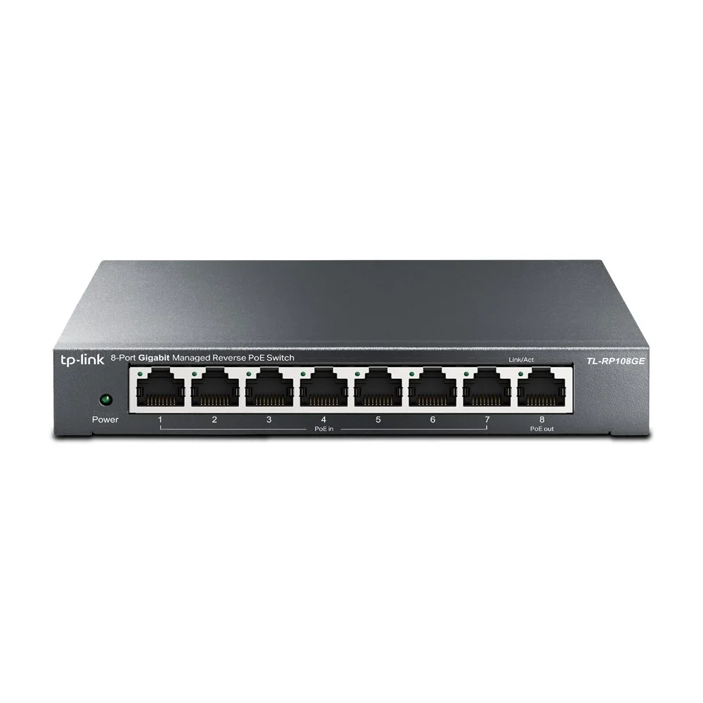 TP-Link TL-RP108GE 8-Port Gigabit Managed Reverse PoE Switch - Smart reverse PoE for stable IP camera power and reliable small business network deployment - Image 4