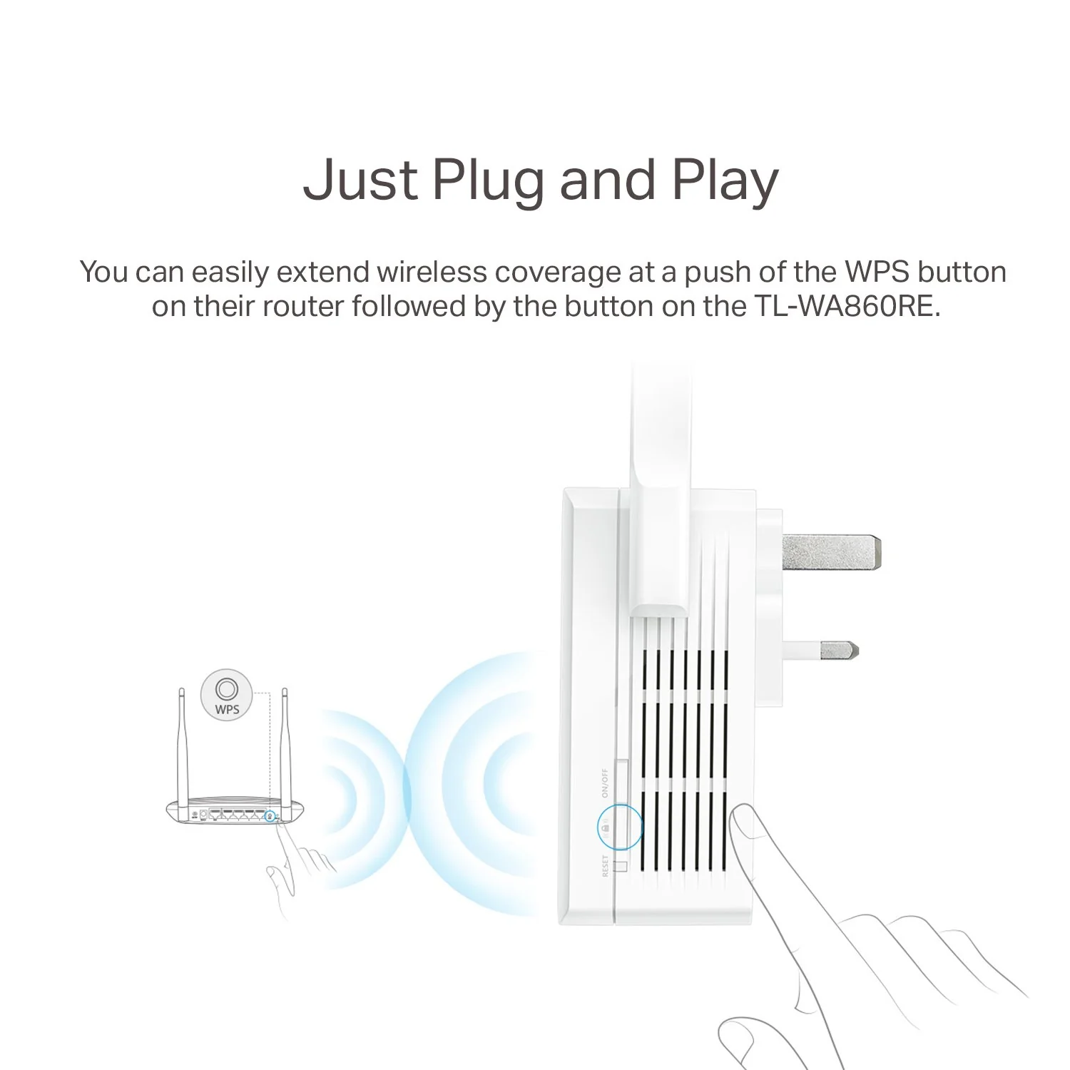 Tp-Link Tl-Wa860Re - N300 Universal Range Extender With Extra Power Outlet, Broadband/Wi-Fi Extender, Wi-Fi Booster/Hotspot With 1 Ethernet Port And 2 External Antennas, Plug And Play, Uk Plug - Image 5