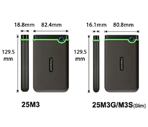 Transcend 1TB StoreJet M3 Military Drop Tested USB 3.0 External Hard Drive - Image 4