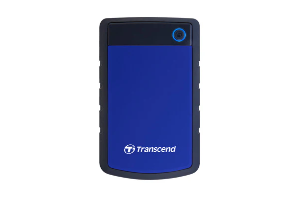 Transcend 2TB External Hard Drive USB 3.1 (TS2TSJ25H3B) – Shock-Resistant Portable HDD