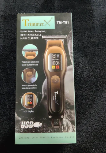 TrimmerX TM-T81 Professional Rechargeable Hair Clipper – Cordless Precision Trimmer for Barbers & Home Grooming