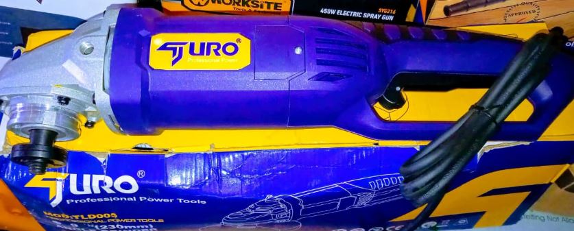 Turo TLD005 9" Angle Grinder – High-Power Metal & Stone Cutting Tool for DIY & Professional Use - Image 2