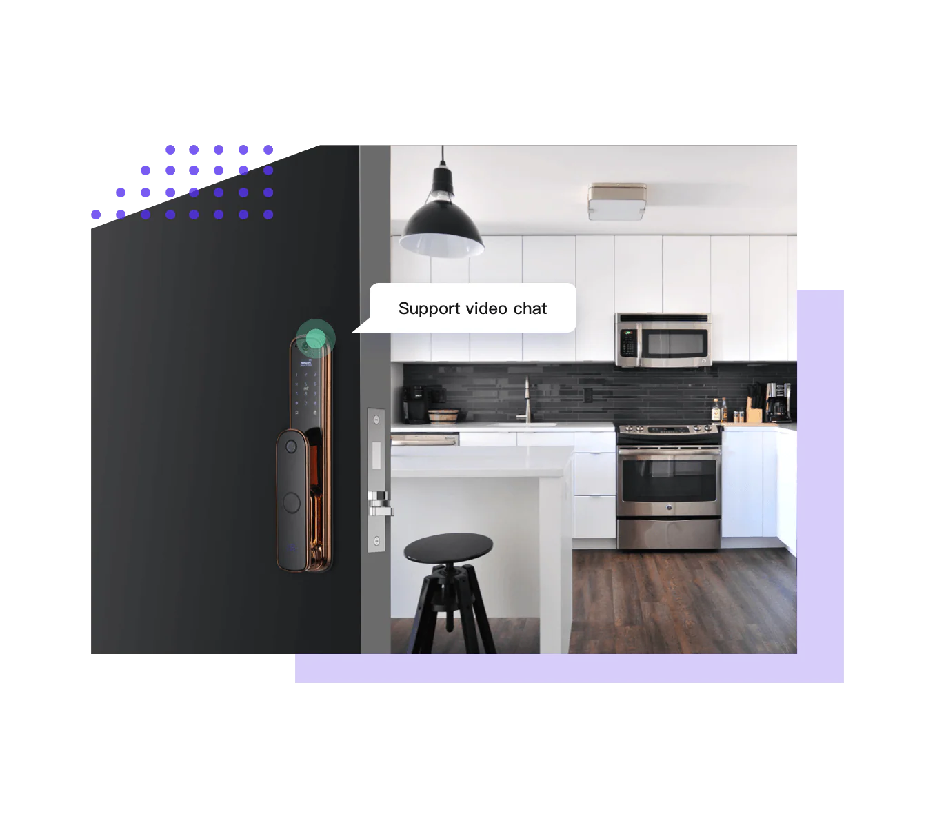 Tuya XSDTS 3D Face Smart Door Security Lock - Face & Camera Monitor Intelligent, Fingerprint Password, Biometric Electronic Key Unlock - Image 2
