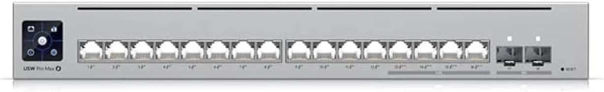 Ubiquiti UniFi USW-Pro-Max-16-PoE Switch 16-port with 2.5 Gigabit Ethernet, PoE++