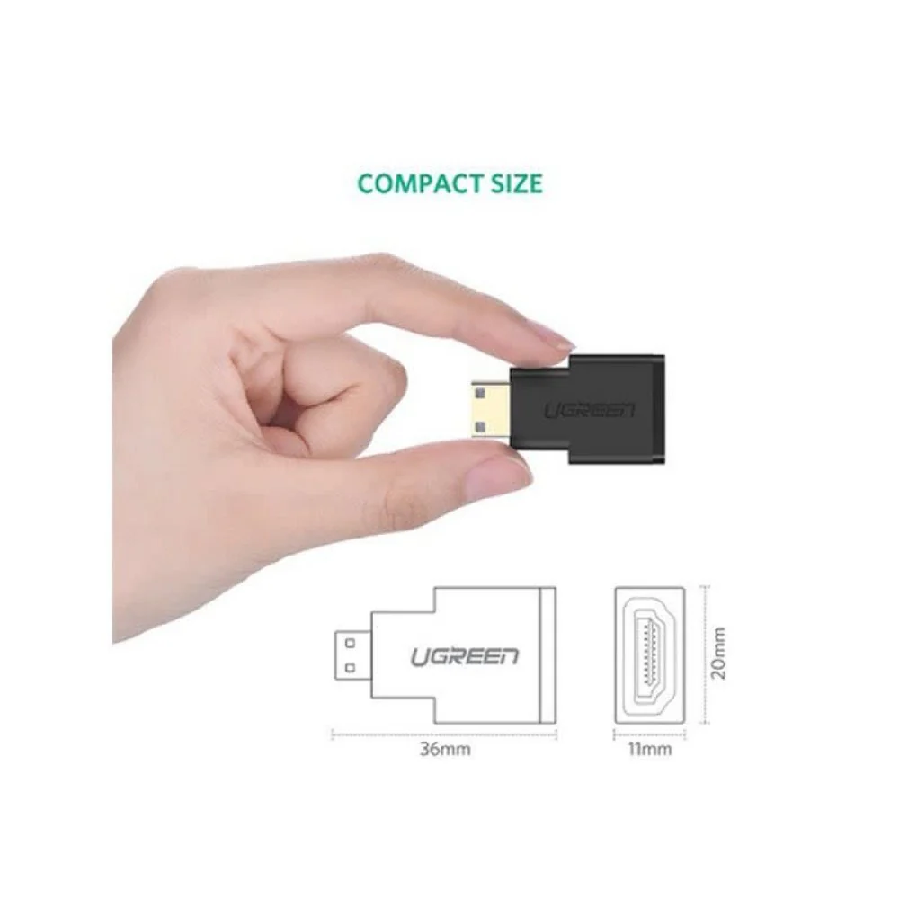 UGREEN 20101 Mini HDMI Male to HDMI Female Adapter (UG-20101) - Image 3