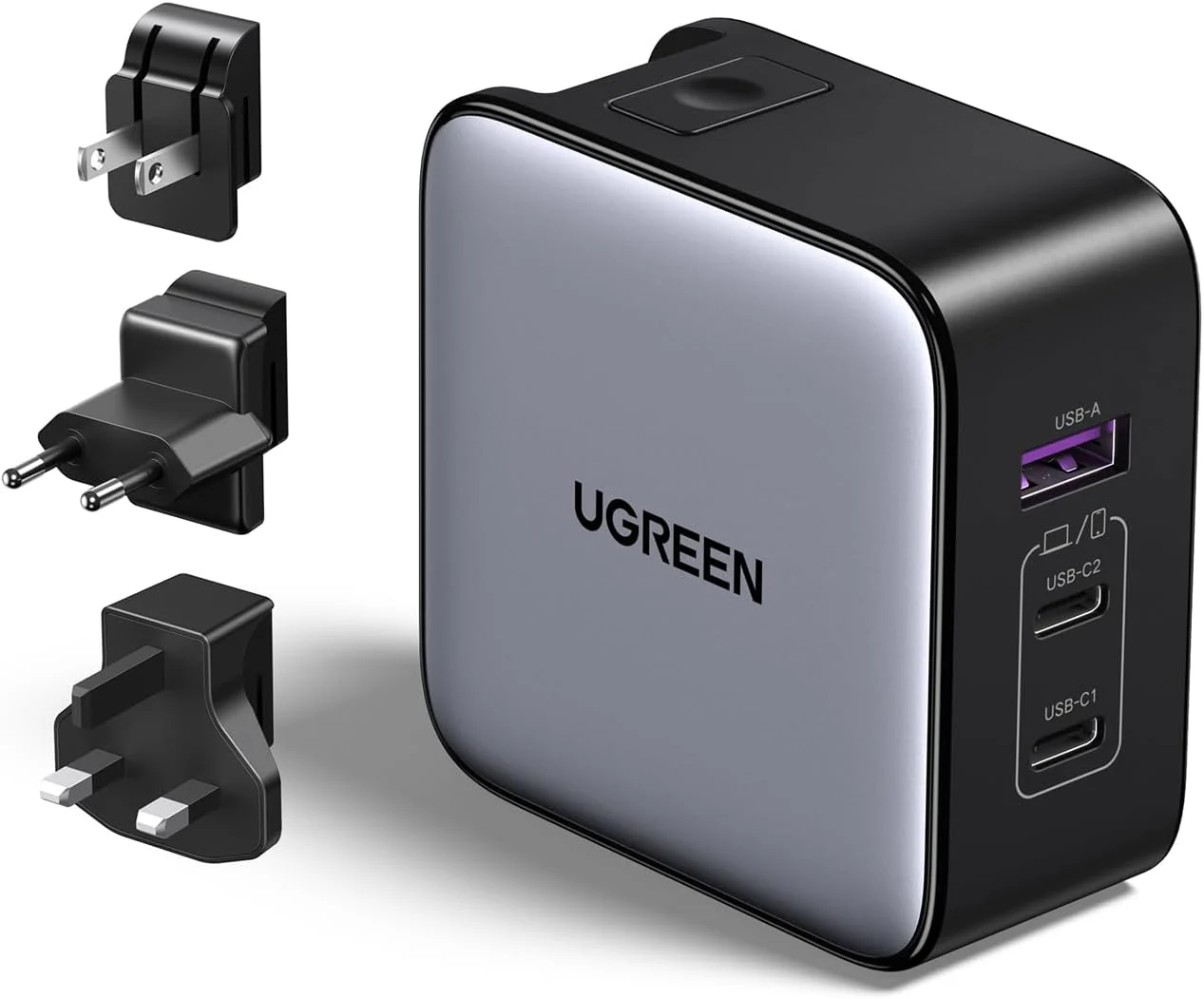 UGREEN CD296 65W 3-Port GaN Fast Charger UG-90409 – Interchangeable UK/US/EU Plugs, Quick Charging for Laptops, Phones & Tablets - Image 6
