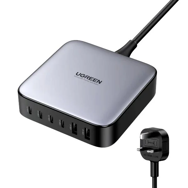UGREEN CD271 GaN 200W 6-Port Desktop Fast Charger UGN-40915 – USB-C & USB-A Multi-Device Charging Station - Image 2