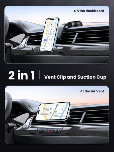 UGREEN CD345 Magnetic Car Wireless Charger UG-15120 – Fast Qi Charging Mount for Smartphones - Image 4