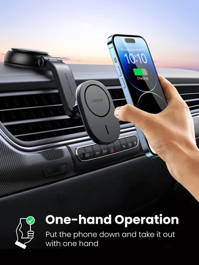 UGREEN CD345 Magnetic Car Wireless Charger UG-15120 – Fast Qi Charging Mount for Smartphones - Image 6