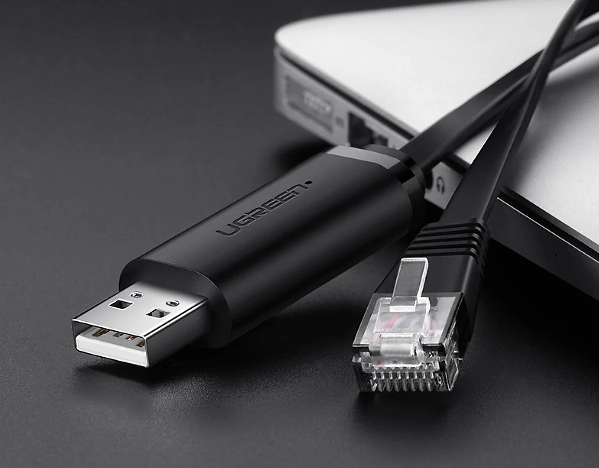 UGREEN CM204 1.5m USB-A to RJ45 Console Cable UG-50773 – Reliable Networking & Device Management - Image 2
