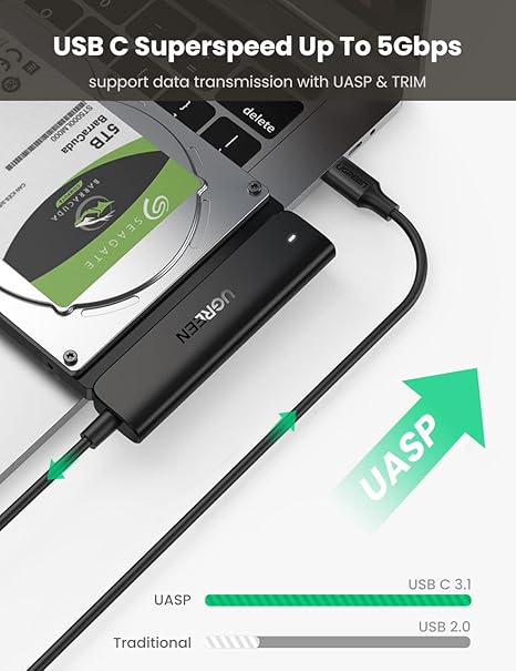 UGREEN CM321 USB-C 3.1 to SATA Adapter Cable for 2.5“ Drive - Image 3