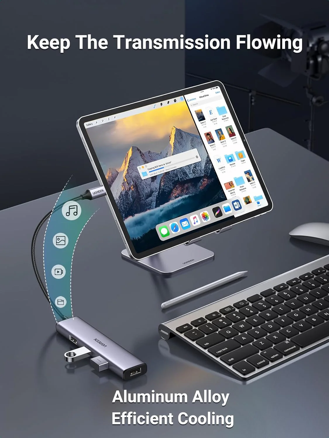 Ugreen CM417 USB C HDMI Hub, USB C to 4 Ports USB 3.0 Hub, USB-C Multiport Splitter with 5Gbps Fast Transfer - Image 3