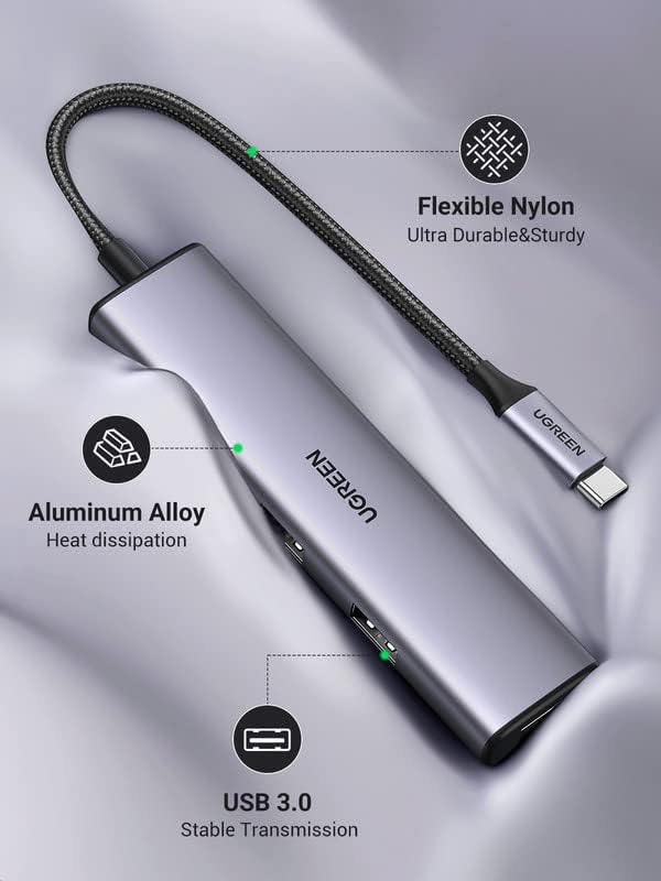 Ugreen CM417 USB C HDMI Hub, USB C to 4 Ports USB 3.0 Hub, USB-C Multiport Splitter with 5Gbps Fast Transfer - Image 4