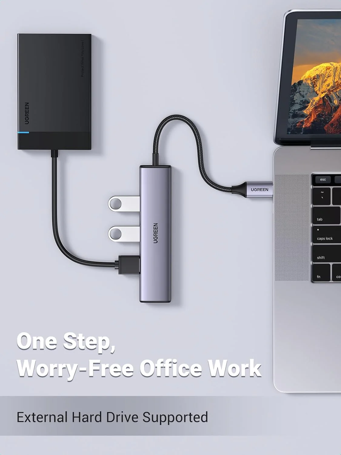 Ugreen CM417 USB C HDMI Hub, USB C to 4 Ports USB 3.0 Hub, USB-C Multiport Splitter with 5Gbps Fast Transfer - Image 5