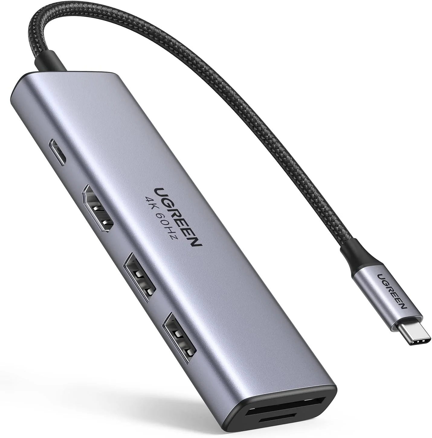 UGREEN CM511 5-in-1 USB-C Multifunction Adapter UG-15596 – Fast Data Transfer, HDMI, USB 3.0 & PD Charging Compatible with Laptops, Tablets & Phones