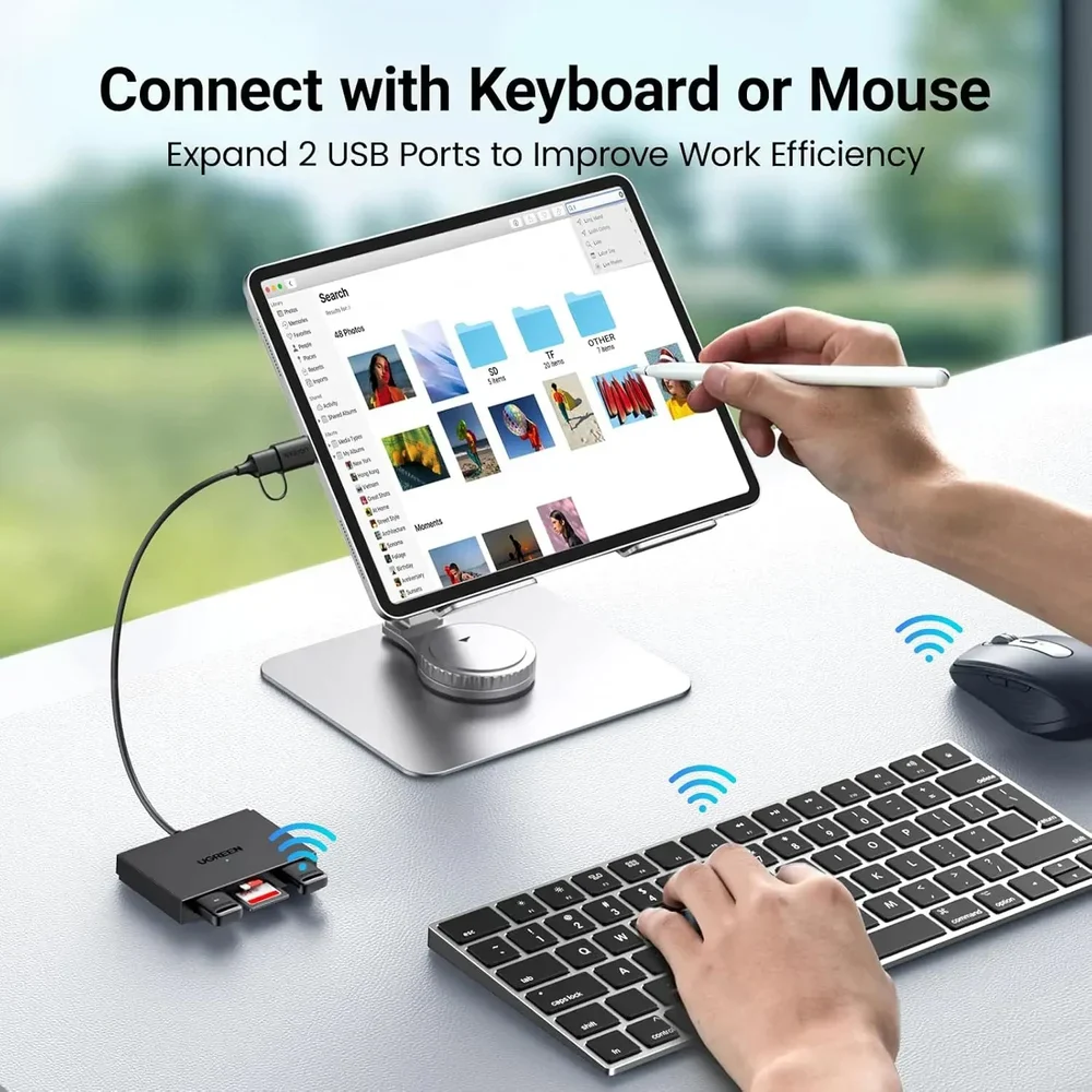 UGREEN CM812 4-in-1 USB-C & USB-A Dual Interface Card Reader UG-45167 – SD/TF/MS/CF High-Speed Adapter - Image 3