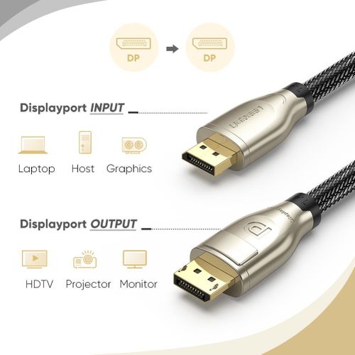 UGREEN Display Port Male to Male Cable 1.5m (Black) - DP102 - Image 4