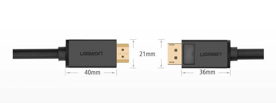 UGREEN DP101 DisplayPort to HDMI Cable 2m UG-10202 – Male to Male, 4K@60Hz Video Adapter - Image 6