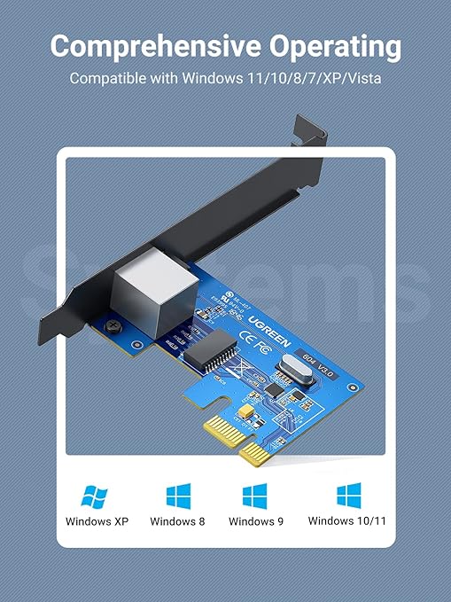 UGREEN Gigabit 10/100/1000Mbps PCI Express Network Adapter - US230 - Image 3