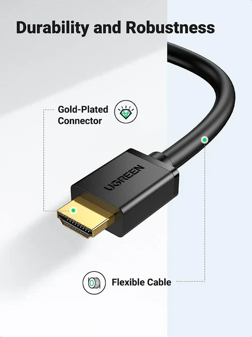 Ugreen HD106 HDMI Male To DVI Male Adapter - 1M Cable (UG-30116) - Image 3