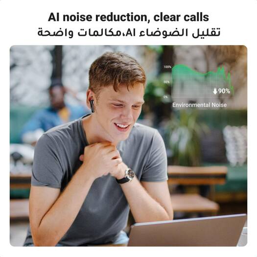 UGREEN WS106 HiTune T3 Active Noise Cancelling Wireless Earbuds UG-90401 – Bluetooth 5.3, Hi-Res Audio, Long Battery Life - Image 6