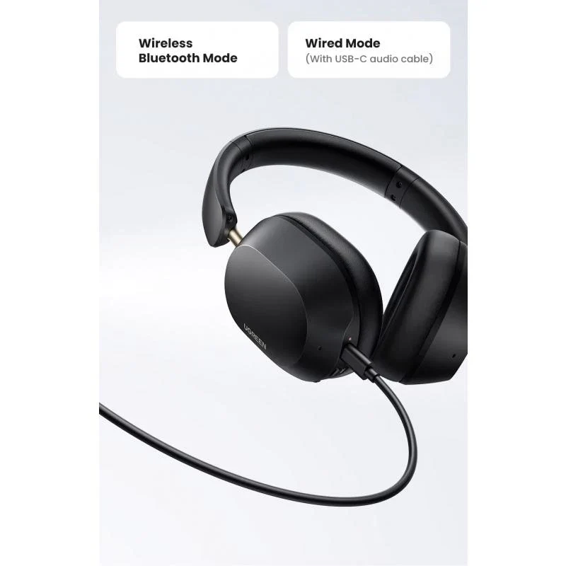 UGREEN HP203 HiTune Max5c Hybrid Active Noise Cancelling Headphones (UG-35757) – Wireless Bluetooth Over-Ear Headset with Deep Bass & Long Battery Life - Image 2