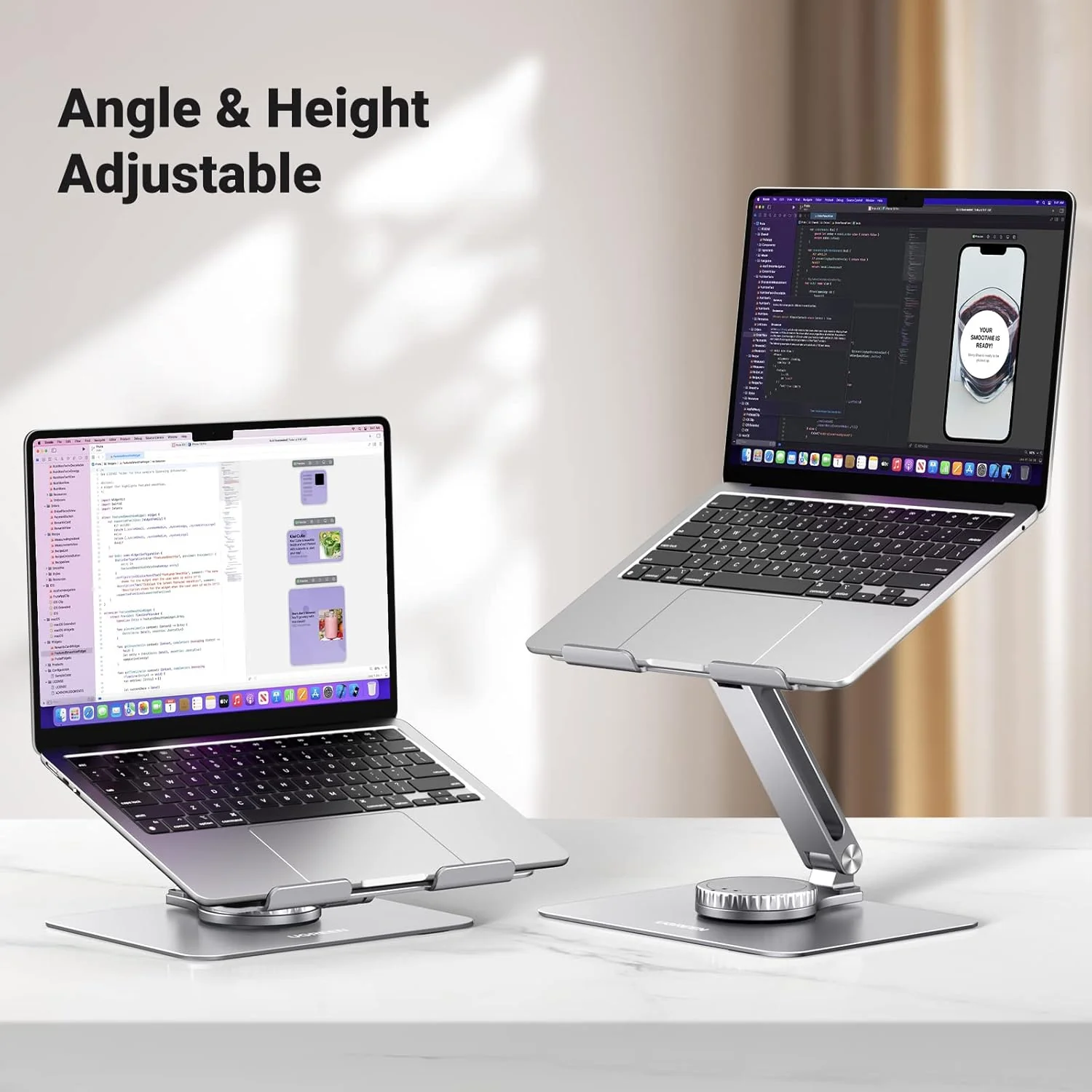 UGREEN LP399 Laptop Stand for Desk Adjustable 360º Rotating Base Compatible Stand (UG-40291) - Image 6