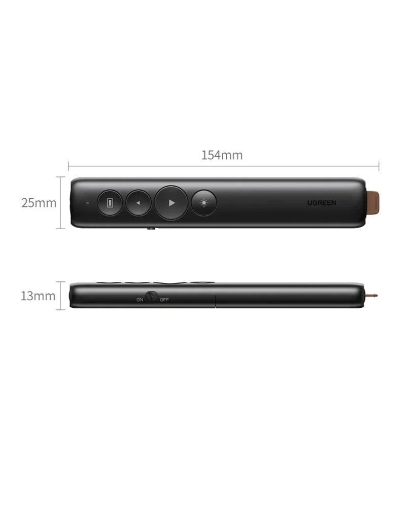 UGREEN LP479 Wireless Presenter UG-50654 – with Red Laser Pointer, USB 2.4GHz Remote Control, Plug & Play Presentation Clicker for PowerPoint & Keynote - Image 8