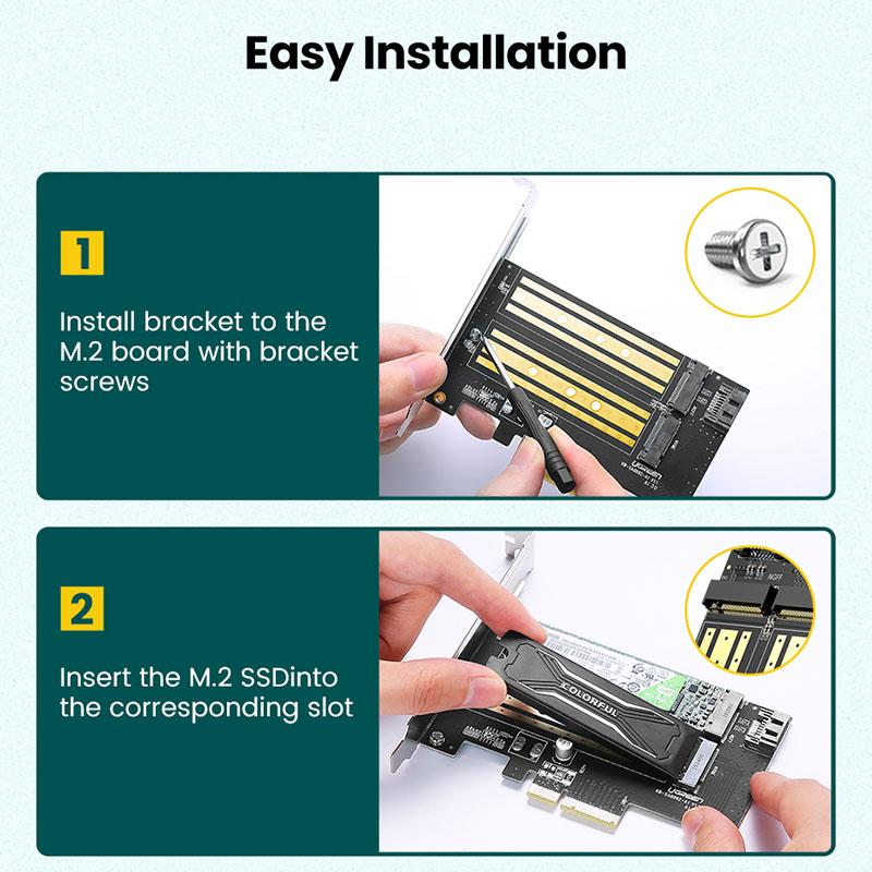 UGREEN M.2 NVME to PCI-E3.0 Express Card with M.2 SATA - CM302 - Image 3