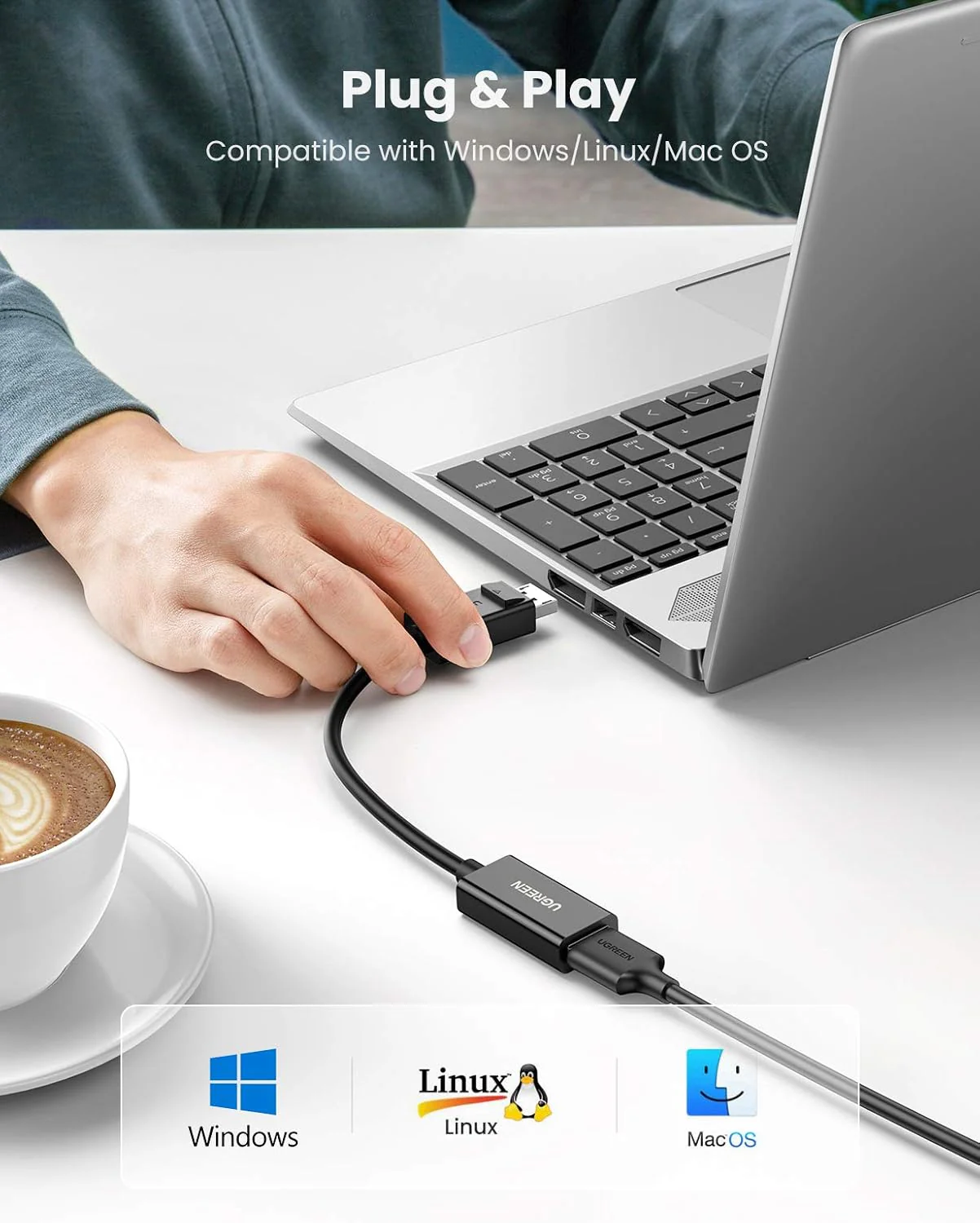 Ugreen MM137 DisplayPort Male to HDMI Female Adapter 4K@60Hz DP to HDMI Converter - Image 5