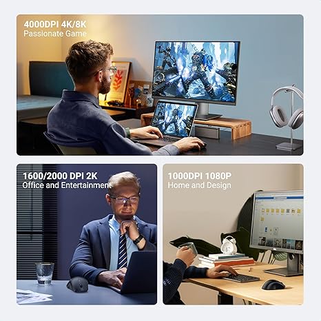 UGREEN  MU101 Ergonomic Wireless Mouse - Image 4