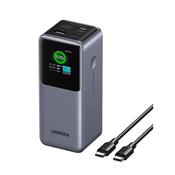 UGREEN PB721 20000mAh 130W Fast Charging Power Bank UG-35524B – 3-Port PD USB-C Laptop & Phone Portable Charger