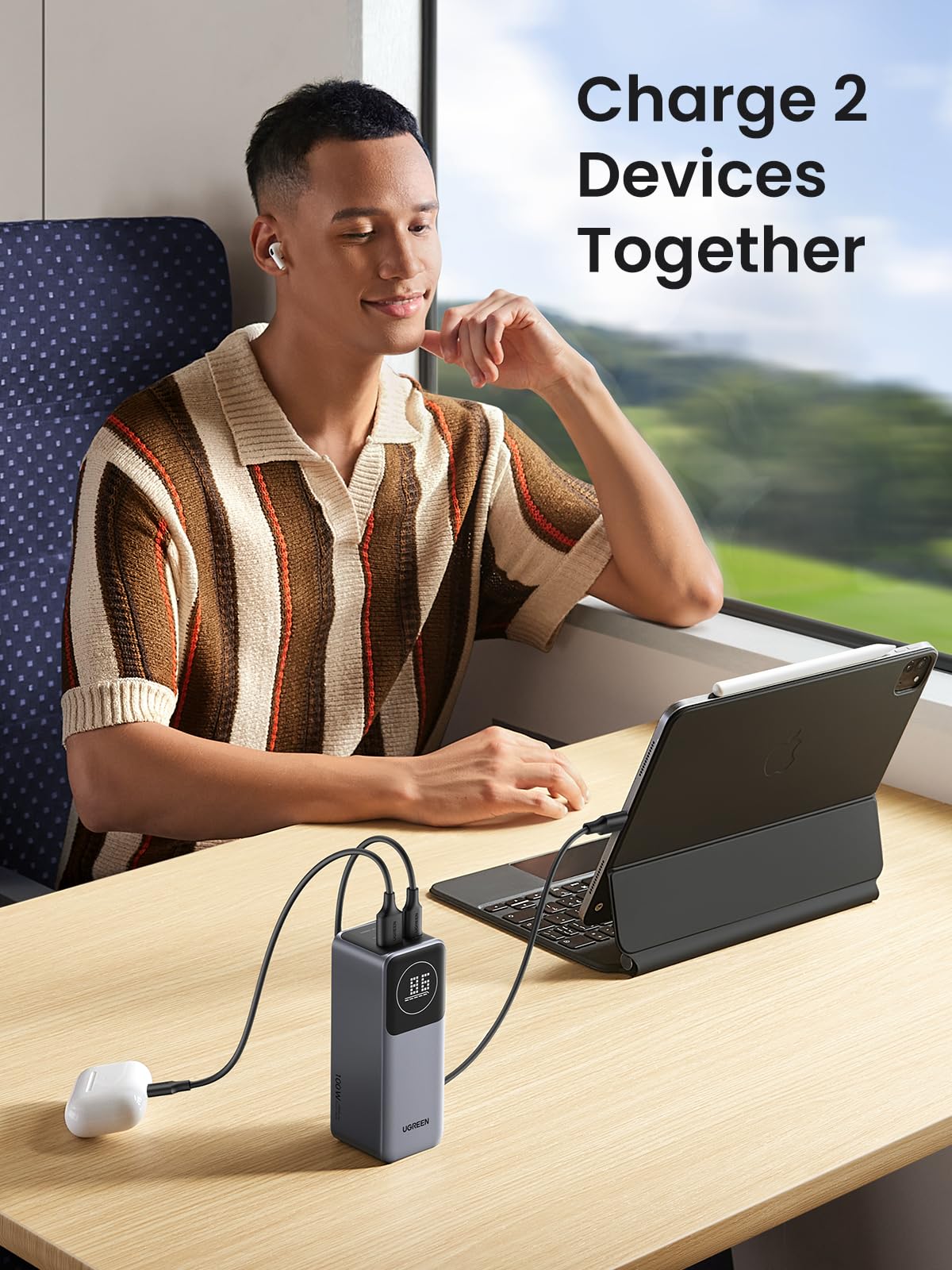 UGREEN PB724 12000mAh 100W Fast Charging Power Bank UG-35526B – USB-C PD Portable Laptop & Phone Charge - Image 6
