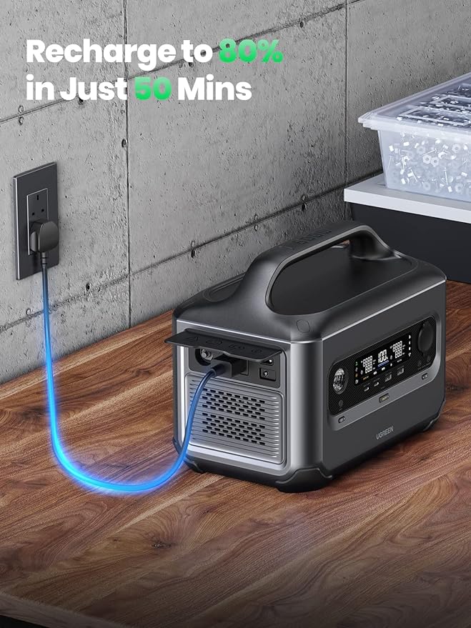 UGREEN PowerRoam Portable Power Station 680Wh | 600W UK - GS600 With Carrying Bag - Image 3