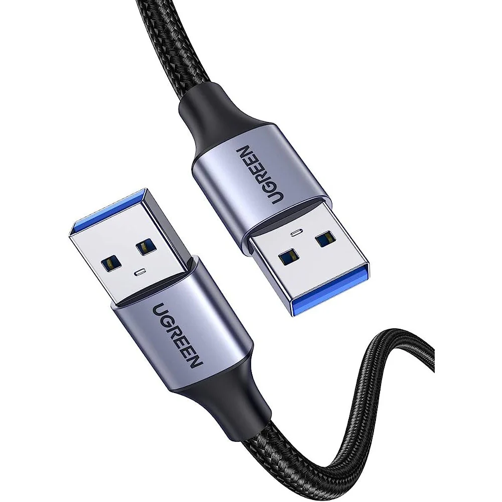 UGREEN USB-A Male to USB-A Male USB 3.0 Alu Case Braided Cable - US373(UG-80791)2M - Image 2