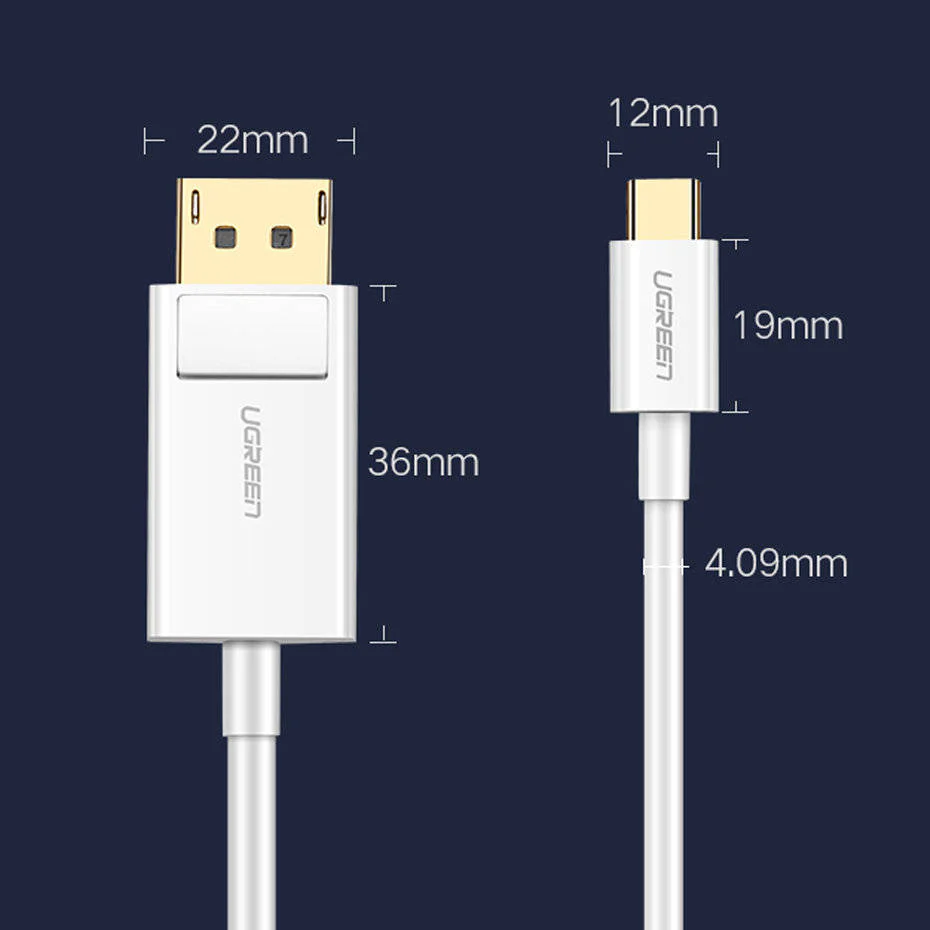 Ugreen USB-C Male to DisplayPort Male Cable 1.5 Meters - MM139 - Image 3