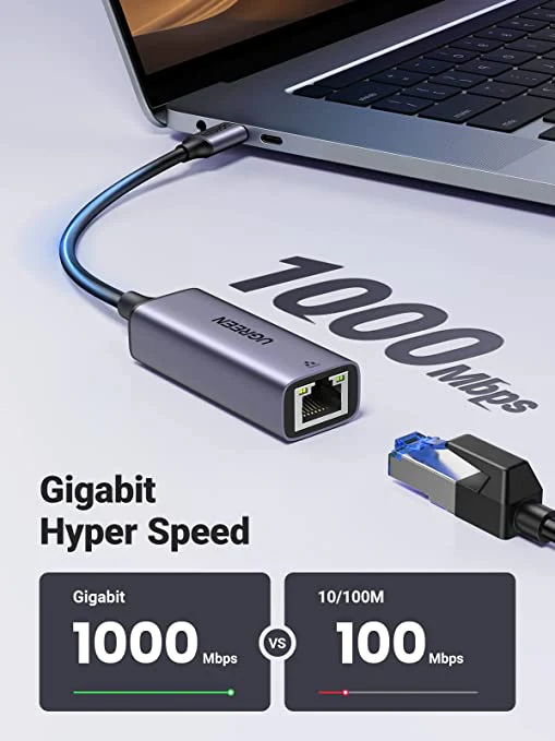 UGREEN CM199 USB-C 3.1 to RJ45 Gigabit Ethernet Adapter UG-50737 – Fast Wired Network Connection - Image 2