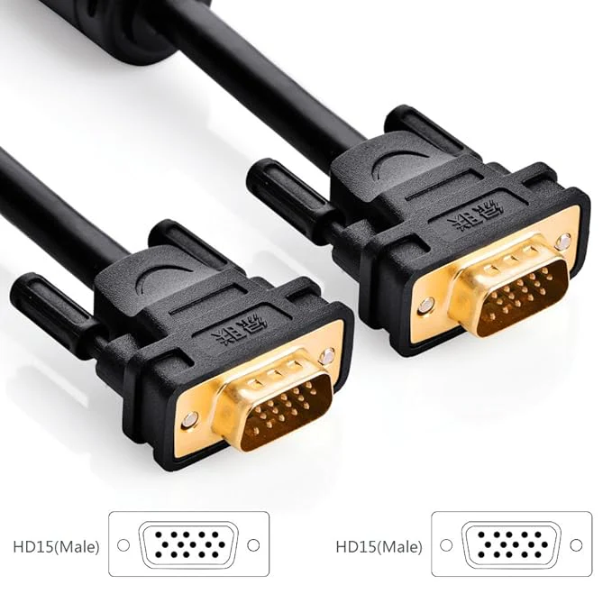 UGREEN VG101 2m VGA Male to Male Cable UG-11646 – High-Speed Video Connection for PC, Monitor & Projector - Image 2