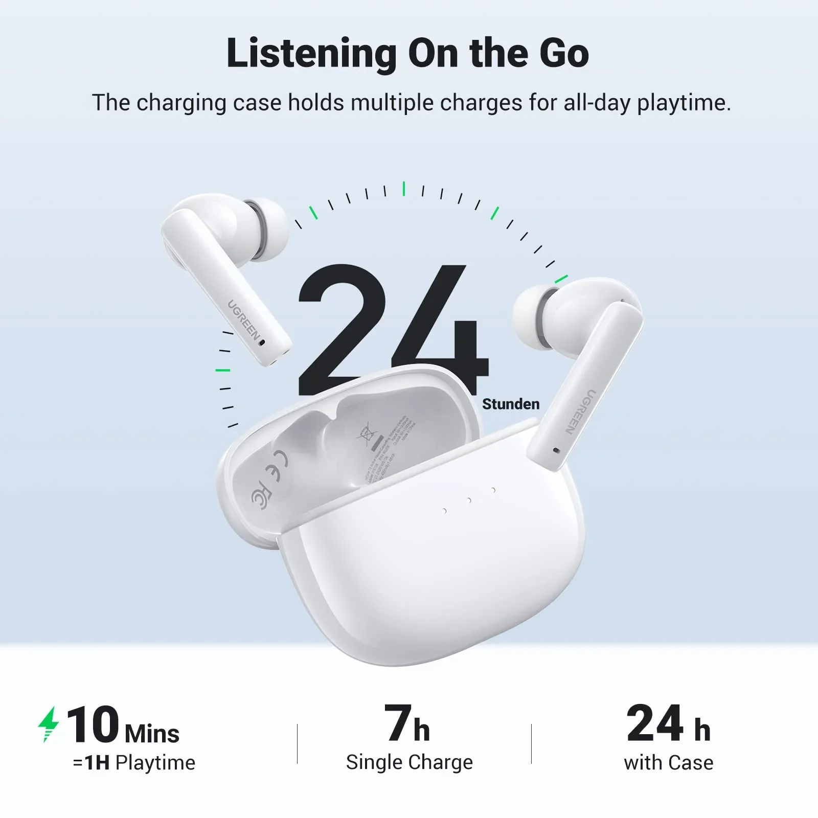 UGREEN WS206 HiTune T3 Pro Wireless Earbuds UG-35725 – Active Noise-Cancelling, Hi-Res Sound, Long Battery Life - Image 8