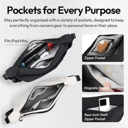 Ulanzi HMN1 Lunar Sling Bag – Compact and lightweight bag designed for easy carrying and quick access to essentials during travel and daily use - Image 3