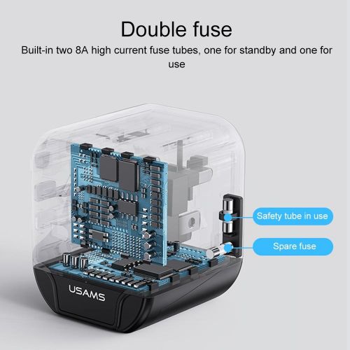 USAMS US-CC173 T55 12W Universal Multi Plug Travel Charger - Image 5