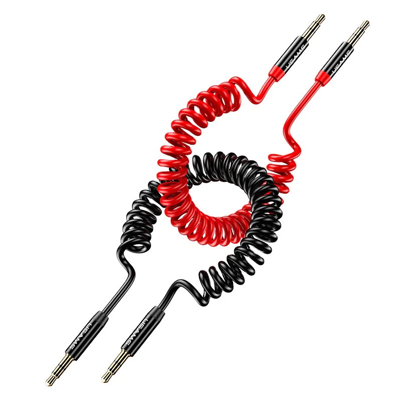 USAMS US-SJ256 Spring Aux Cable 3.5mm Male to 3.5mm Audio Cable (SJ256YP01) - Image 2