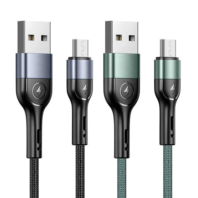 USAMS US-SJ450 U55 Micro Aluminum Alloy Braided Charging & Data Cable(SJ450ZJ01) - Image 2