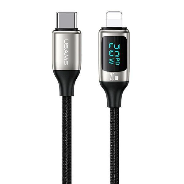 USAMS US-SJ545 Type-C To Lighting Digital Display 1.2m PD 20W Fast charging Data Cable (SJ545USB01)